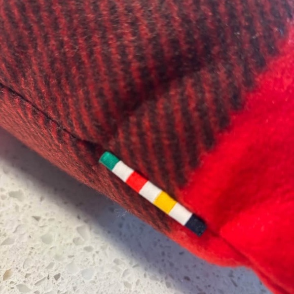 HBC Stripes Buffalo Plaid Fleece Pillow. Brand new with tags. 18" x 18". - Picture 3 of 6